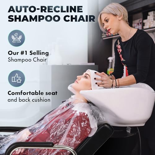 Buy-Rite Kate Auto Reclining Shampoo Chair - Black Vinyl