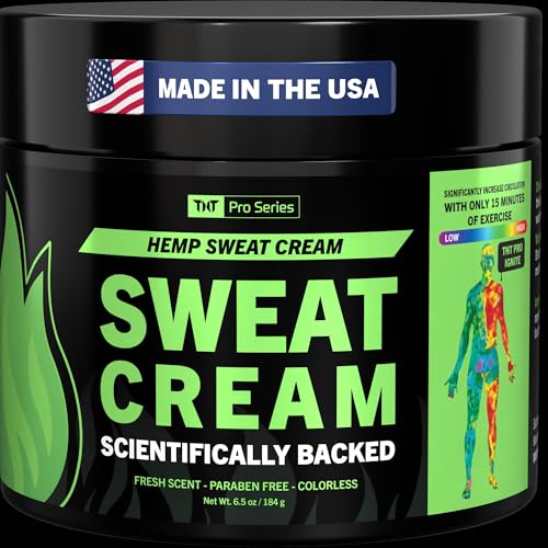 TNT Pro Ignite Hot Sweat Cream, Workout Cream, Thermogenic Cream for Men & Women, Heat Skin Lotion (6.5 Ounce, Sweat Cream Jar)