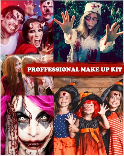 Halloween Fake Blood Makeup Kit 5.44oz - Realistic Spray & Dripping