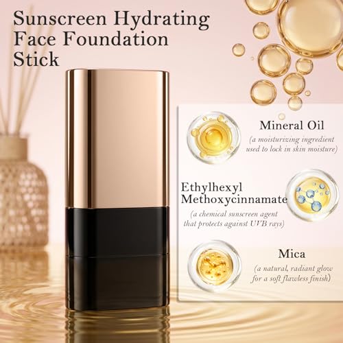 SPF 50 Foundation Stick with Brush - 3 in 1 Concealer