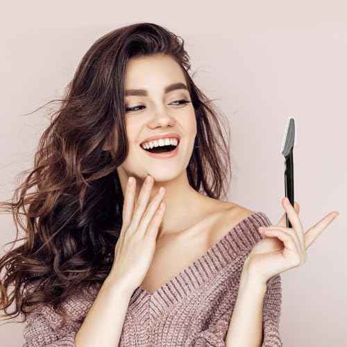 21 Pcs Eyebrow Razors, Face Razors Multipurpose, Exfoliating Dermaplaning Tools, Eyebrow Trimmers Shaver with Safety Cover, Facial Hair Removal for Women Men Body Use (Black)