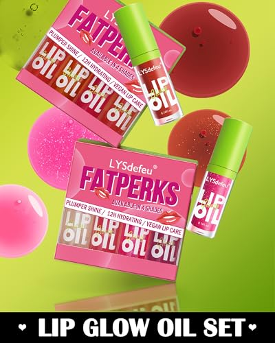 LYSdefeu Hydrating Lip Oil - 4 Colors, Non-Sticky Shine