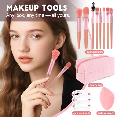 All In One Makeup Kit for Beginners with Foundation, Eyeshadow & Brushes