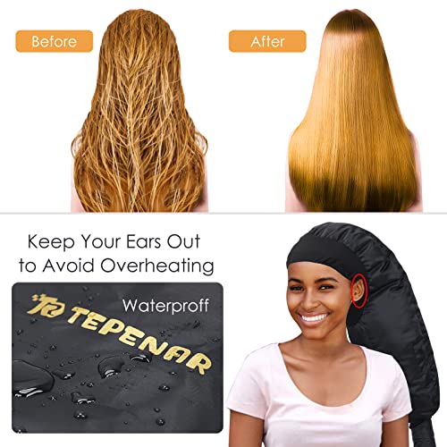 Extra Large Hooded Hair Dryer Bonnet with Adjustable Soft Cap for Fast Styling & Deep Conditioning