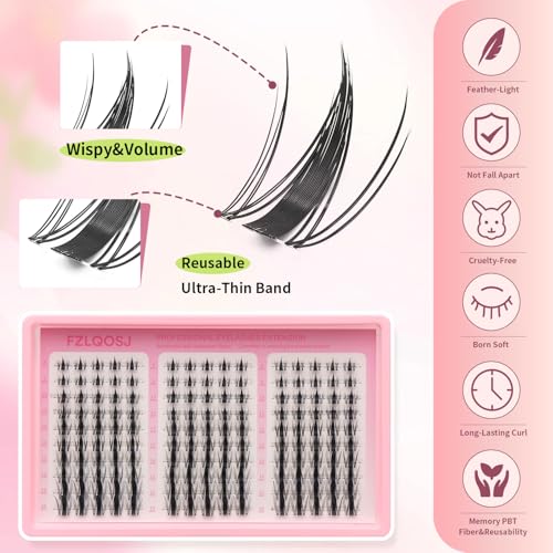 Eyelash Clusters Kit with Adhesive & Applicator – DIY Lash Extensions