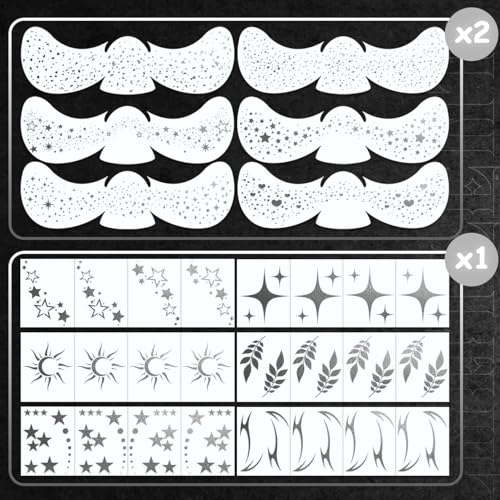 36PCS Glitter Freckles Face Tattoos | 18 Sheets Silver Sparkle Freckles Temporary Makeup Patches for Women Parties, Festivals,Daily Makeup Accessories