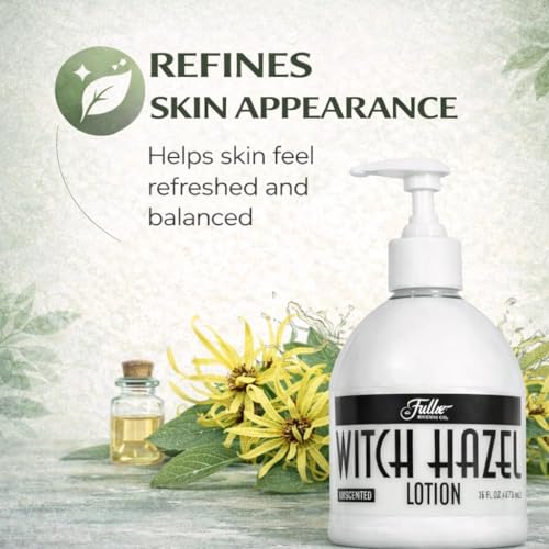 Fuller Witch Hazel Lotion, Unscented ? 16 fl oz | Lightweight Daily Moisturizing Lotion with Witch Hazel Extract | Gentle Formula for All Skin Types (16 Oz, Unscented)