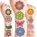 96 Pcs Mandala Temporary Tattoos for Kids - Pre-Cut