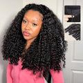 Mscoco Burmese Curly Half Wig Human Hair 18" Glueless