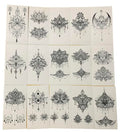 20 Piece Temporary Tattoos for Women, Indian Tribal Lotus Mandala