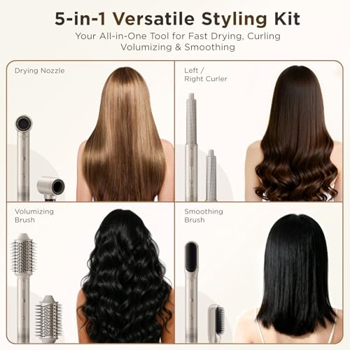 O.H.B 5-in-1 Hot Air Hair Styler Brush - 110K RPM Ionic Dryer