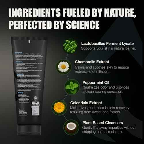 Intimate Wash for Men, 3.38 Fl Oz., Premium Postbiotic PH Balanced Groin Wash, All Day Freshness, Effective Hydrating Gentle Clean for Private Parts, Natural Men¡¯s Hygiene, POSTBIOTICS