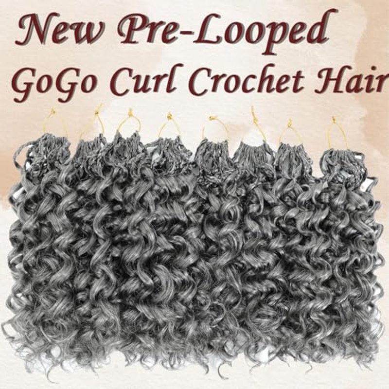 Gogo Curl Crochet Hair 14 Inch 8 Pack Pre-looped