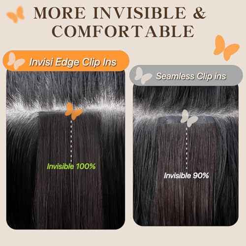 Remy Hair Extensions Clip in Human Hair Dark Brown Clip in Extensions Real Human Hair 14 Inch Real Hair Extensions Clip in Human Hair Straight Human Hair Clip Ins 100g 7Pcs