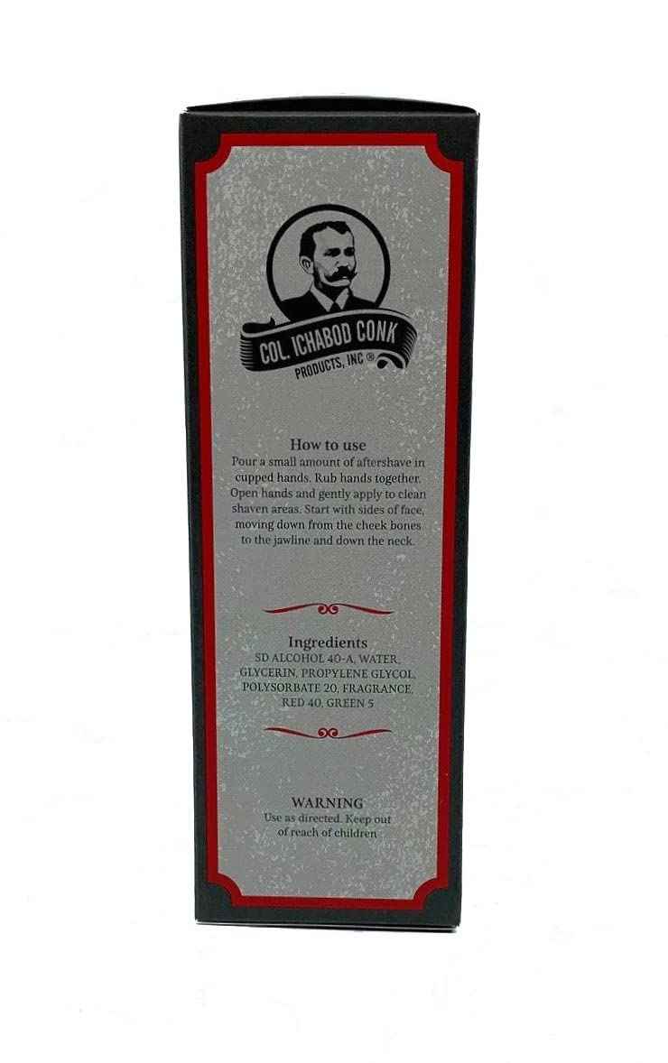Colonel Ichabod Conk Bay Rum After Shave Cologne 4 Fl. Oz. Glass Bottle
