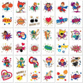 PapaKit 36 Superhero Temporary Tattoo Set - 18 Wrapped Sheets