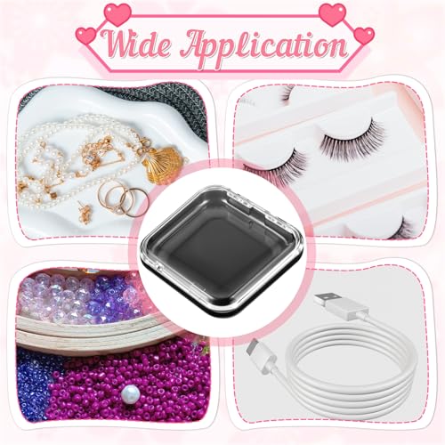 Nail Art Storage Box Set - 4 Acrylic Display Boxes with 30 Tape Strips & 8 Cards