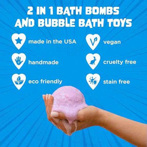Fizzy Bath Bombs for Kids with Surprise Monster Toys - 1 Pack