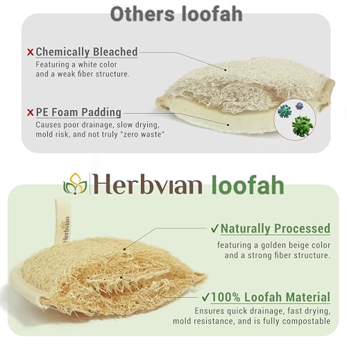 Vietnamese Loofah Exfoliating Scrubber Pads - 2 Pack