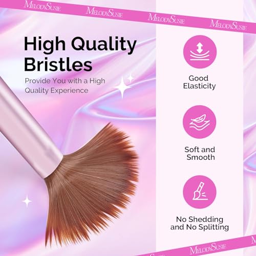 Rose Gold MelodySusie 4-Piece Acrylic Nail Brush Set for Nail Art