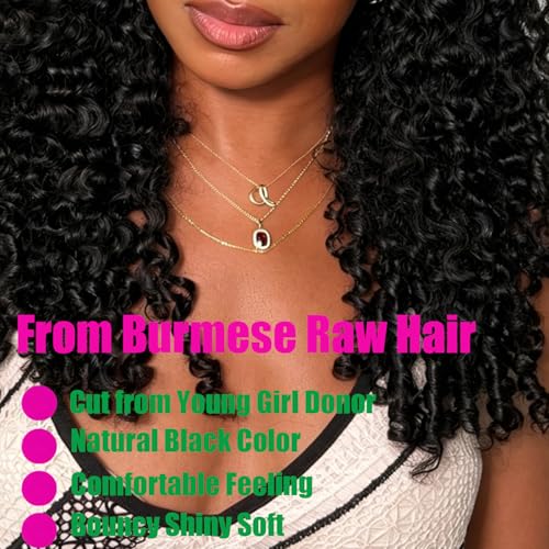 Burmese Curly Hair Bundles 20 22 24 Inch 100% Virgin Remy