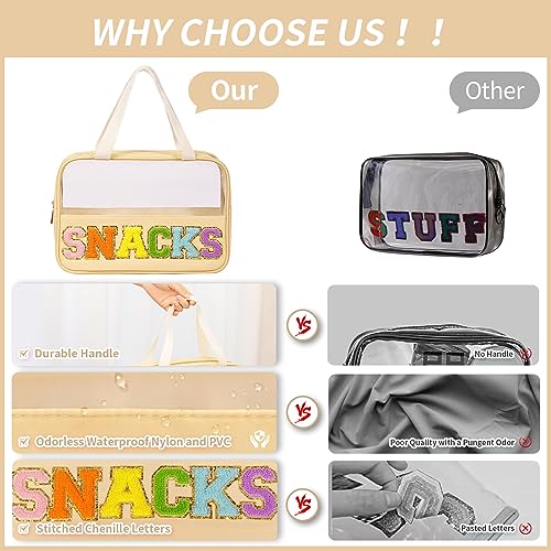 Eurovicky Clear Makeup Bag with Sequin Letter Patches