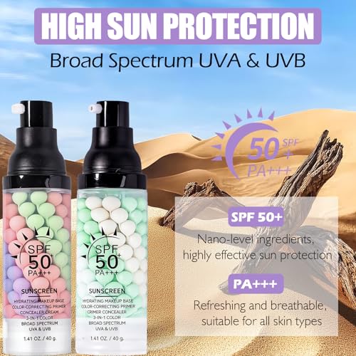 3-in-1 SPF 50 Primer Sunscreen with Color Correcting & Moisturizing