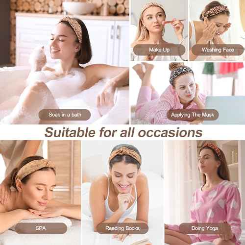 Headbands for Women Girls - 6PCS Stylish Top Knotted Headbands - Knotted Headband for Women - Head Bands Wide Hairband Hair Accessories