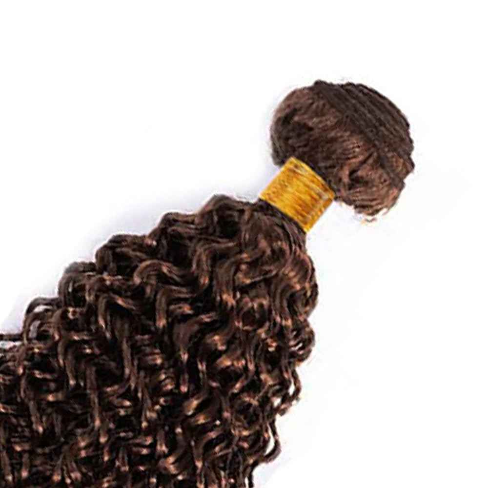 Brown Human Hair Bundles Chocolate Brown Kinky Curly Bundles 18 Inch Niegmeag Peruvian Virgin Remy Hair Extensions Double Weft Color 4 Kinky Curly Bundle Hair Weave 100g