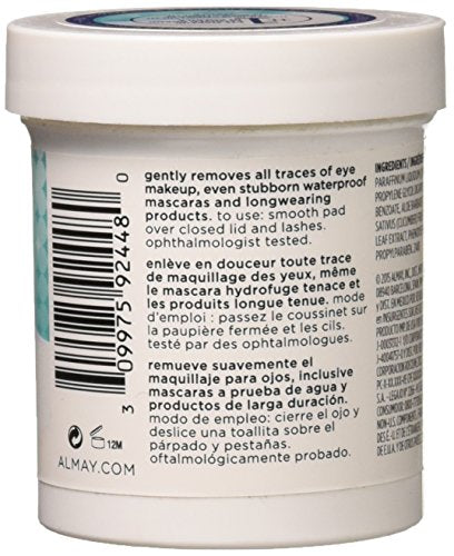 Almay Waterproof Eye Makeup Remover Pads, 80 Count