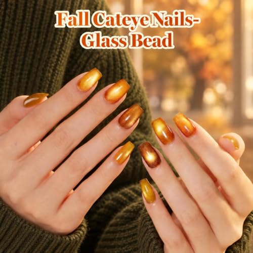 modelones Cat Eye Magnet 15PCS for Magnetic Gel Nail Art - DIY Halloween Effect