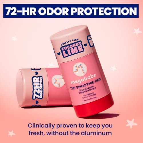 Natural Coconut Lime Deodorant - 72 Hour Odor Protection, 2.6 oz