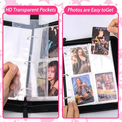 A5 Photocard Binder 400 Card Slots PU Leather 50-Page Album