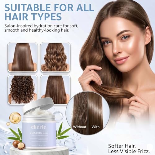 Chérie Deep Conditioning Hair Mask - Macadamia Oil & Hyaluronic Acid 16.9oz