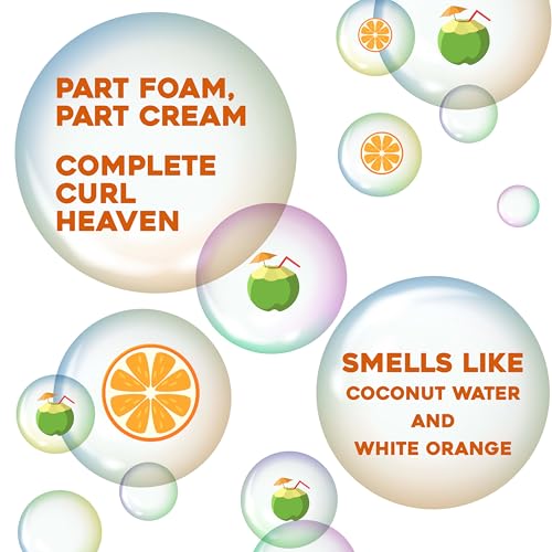 OGX Coconut Curls Decadent Creamy Mousse - Hydrating Hair Styling Foam, 7.9 oz