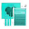Lash Clusters Kit Clear Band Natural Cluster Lashes with Bottom Lash Clusters 5-16MM Individual Lashes Wispy False Lashes with Lash Bond and Seal,Lash Tweezer DIY at Home(Ivy Kit)