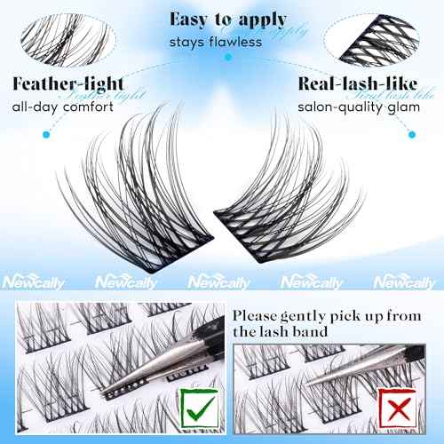 Natural Lash Clusters Eyelash Extensions C-curly Short Individual Lashes 10-14mm Wispy DIY Lash Extension Eyelash Clusters by Newcally