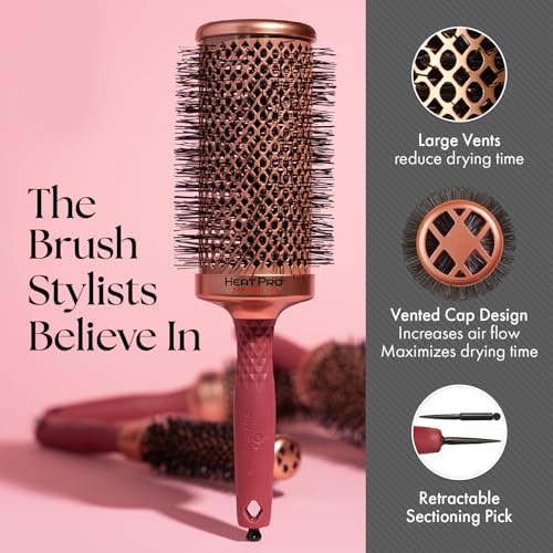 Olivia Garden HeatPro Speed XL - Extra-Long Thermal Round Hair Brush - Not Electrical - Professional Ceramic Blowout Brush for Normal to Thick Hair