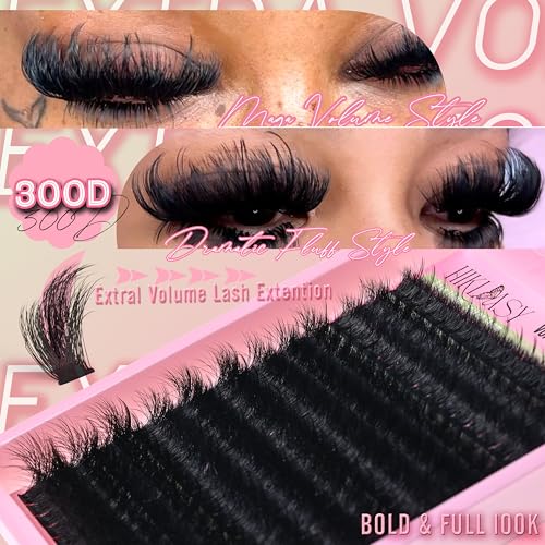 300D Thick Cluster Lashes 14-22mm Dramatic Volume