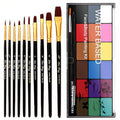 Face Painting Kit 18 Colors with Brushes - Water-Based Non-Toxic