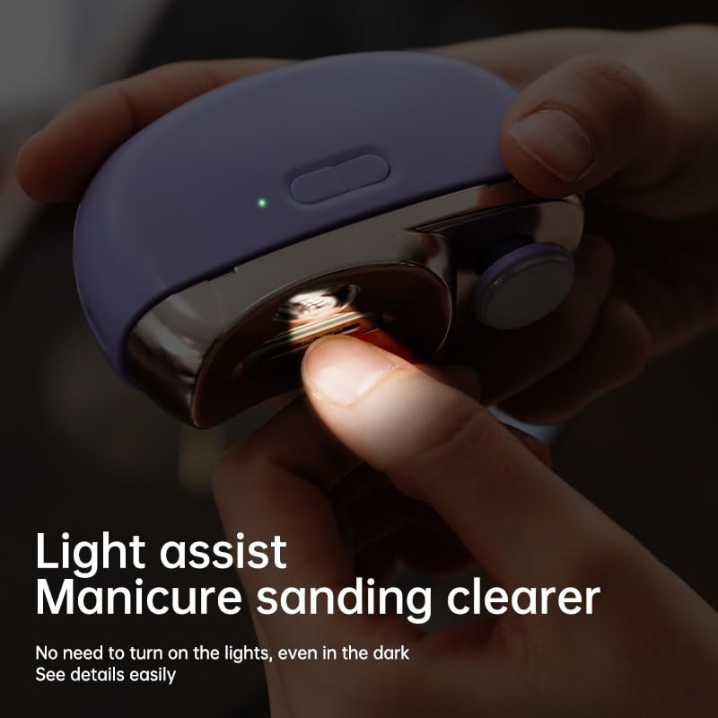 Upgraded 3-in-1 Electric Nail Clipper with LED Light - Easy Operation for Seniors & Kids