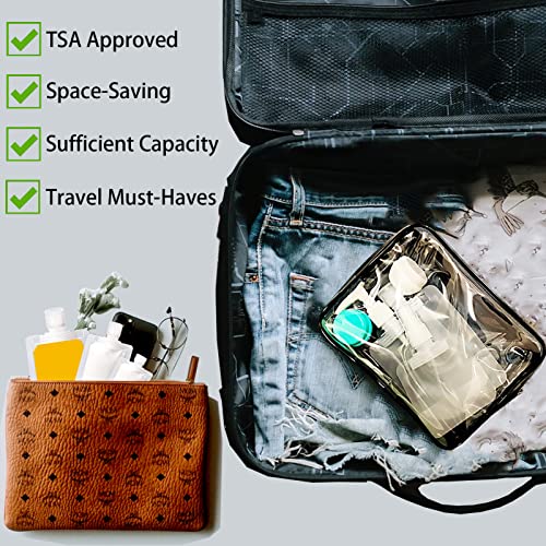 TSA Approved Travel Pouches - 15 Refillable Containers Set
