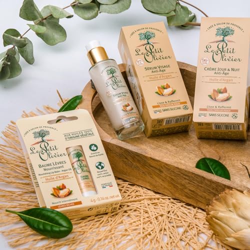 Le Petit Olivier Nourishing Lip Balm Stick - Enriched with Argan Oil - Softens and Smooths Dry Lips - Made with Natural Vegetable Oils - 0.14 oz