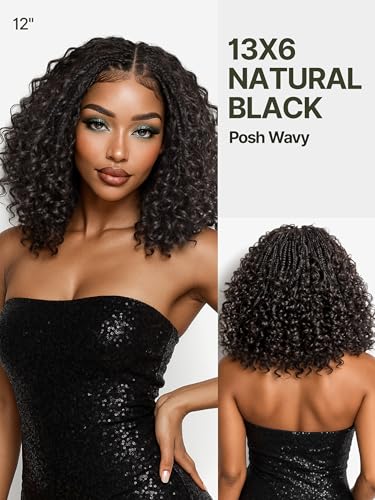 Frodio 13x6 HD Boho Braided Lace Wig 12" Glueless Pre-Cut
