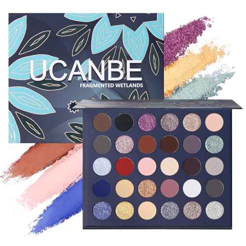 UCANBE 30 Color Eyeshadow Makeup Palette ? Dark, Earthy & Bold Tones Eye Shadow with Matte Glitter Metallic Finishes? Highly Pigmented, Long-Lasting Make Up Pallet for Smoky, Glam, and Everyday Looks