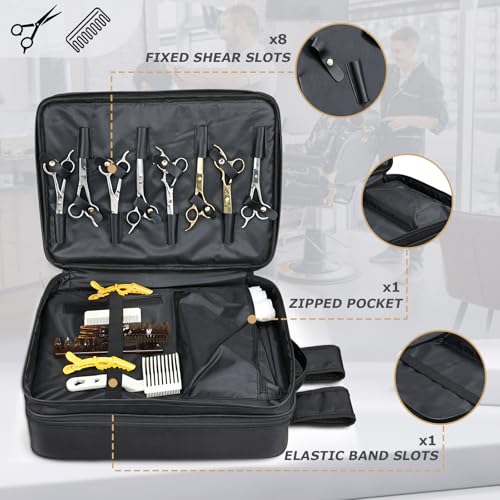 Barber Travel Backpack with Detachable Tray – 16.8in Large Capacity Organizer for Clippers & Tools