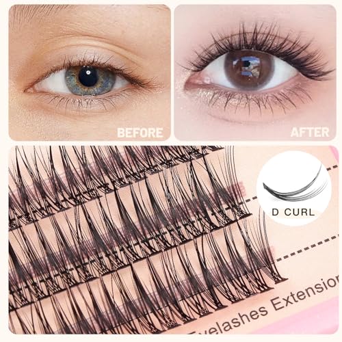 Bodermincer 120pcs 8mm/10mm/12mm/14mm/16mm to Choose Fish Tail Design 0.1 C Curl 3D Individual Mink False Eyelashes Extension Soft Black Fake False Eye Lashes £¨12mm£©