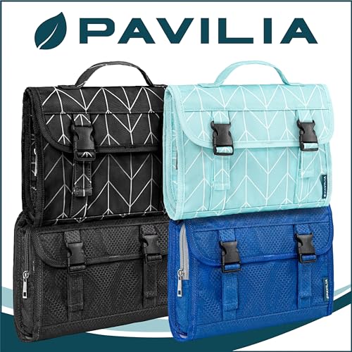 PAVILIA Travel Hanging Toiletry Bag - Waterproof Large Capacity Organizer
