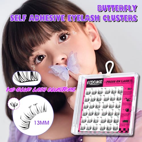Butterfly Pre-Glued Lash Clusters - No Glue Needed
