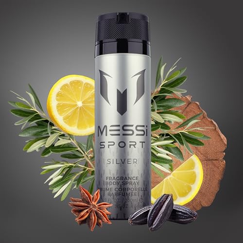 Messi Sport Body Spray Trio - Silver, Red, Black